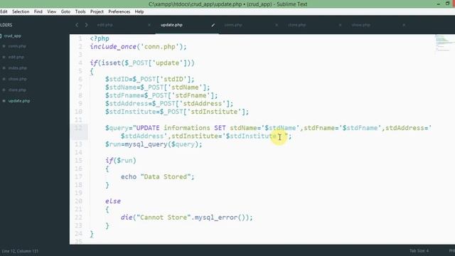 Part-06 Updating Data- CRUD App Using PHP and MySQL in Urdu/Hindi смотреть онлайн