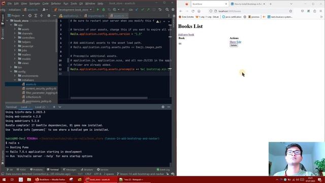 17 Add bootstrap using import maps and add Navbar | Ruby on Rails in Bangla | Muhammad Habib смотреть онлайн