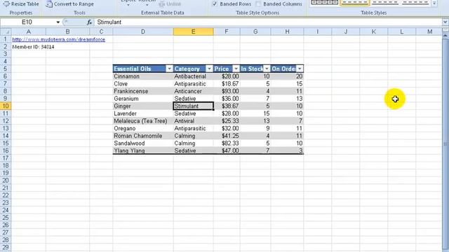 Excel 2010: Formatting Tables смотреть онлайн