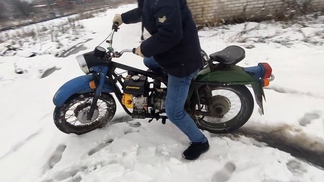 Мотоцикл урал с двигателем от мотоблока Lifan\Champion смотреть онлайн