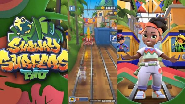 Taina устроила забег в новом городе(Subway Surfers:Rio)