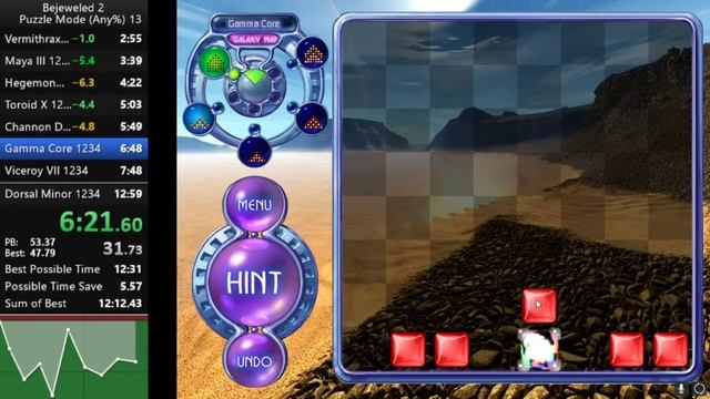 Bejeweled 2 Puzzle Mode Any% in 12:19 смотреть онлайн