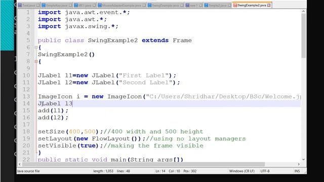 CS 2 | UNIT 1 | Swing JLabel | JButton | JTextField смотреть онлайн