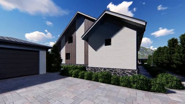 SketchUp+Lumion8. Фиброцементные панели KMEW. смотреть онлайн