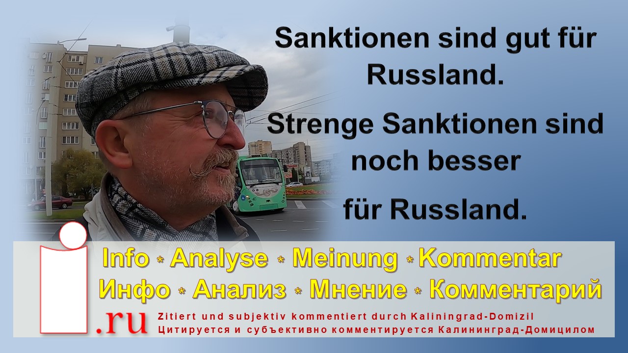 Sanktionen sind gut für Russland. Strenge Sanktionen sind noch besser für Russland. смотреть онлайн