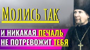 Молись так и никакая печаль не потревожит тебя! - Нектарий Оптинский