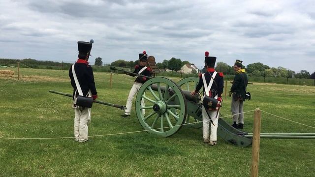 WATERLOO re-enactment CANNON FIRE 1815 !!! смотреть онлайн