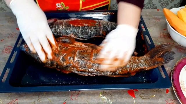 #120. КАРП В ДУХОВКЕ? ЗАПЕЧЁННАЯ РЫБА С ОВОЩАМИ И КАРТОШЕЧКОЙ?? смотреть онлайн
