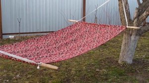 Гамак за 15 минут своими руками без вложений.