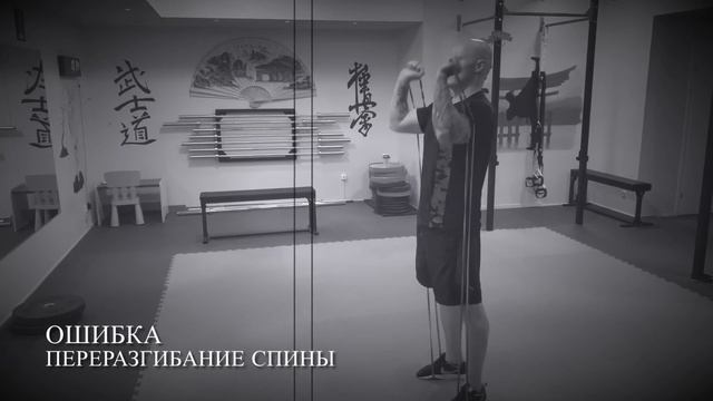 Вертикальный жим стоя (ленточные эспандеры) смотреть онлайн