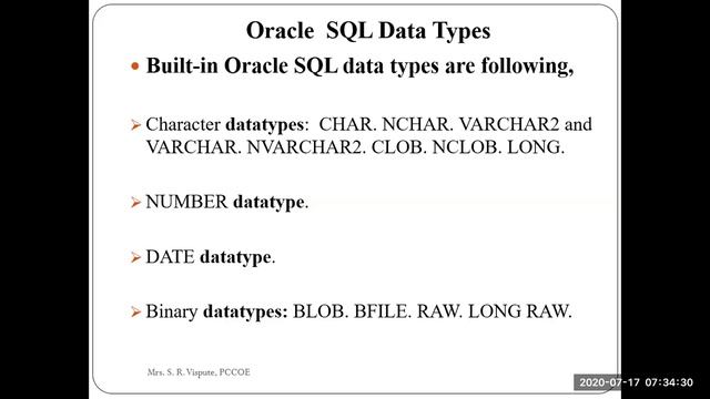 SQL Course (Lecture 3): Oracle Datatypes смотреть онлайн