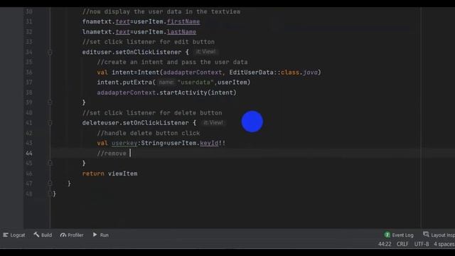 Android Studio | Delete operations in Android Studio | Firebase Realtime Database смотреть онлайн