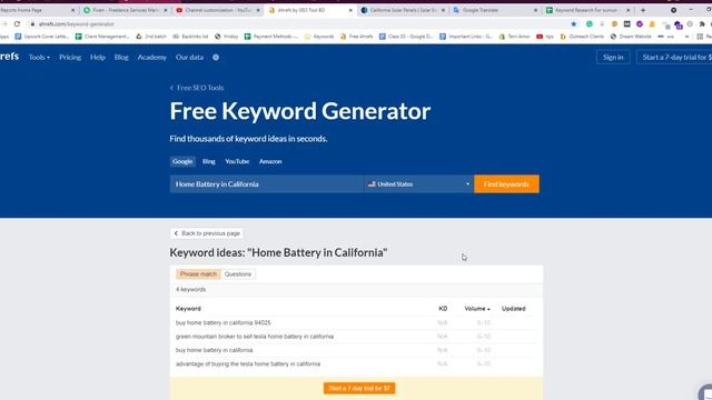 Local SEO Keyword Research (Ahrefs Free keyword Generator) | Part 03 смотреть онлайн
