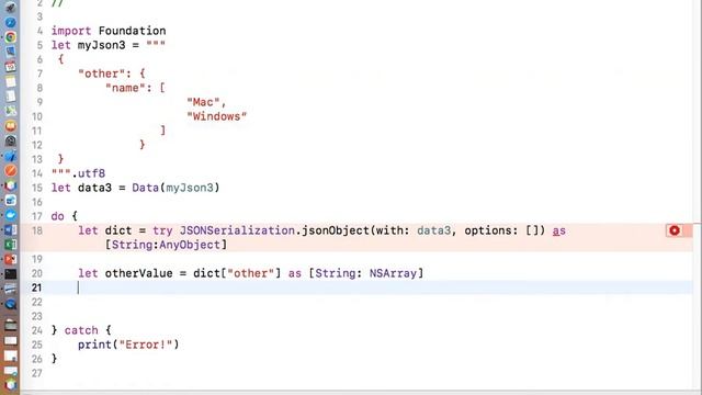 Parse JSON Array in Swift P3 смотреть онлайн
