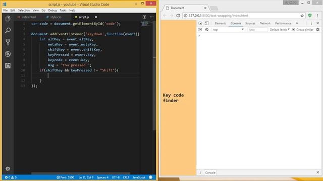 Key code finder in JavaScript смотреть онлайн