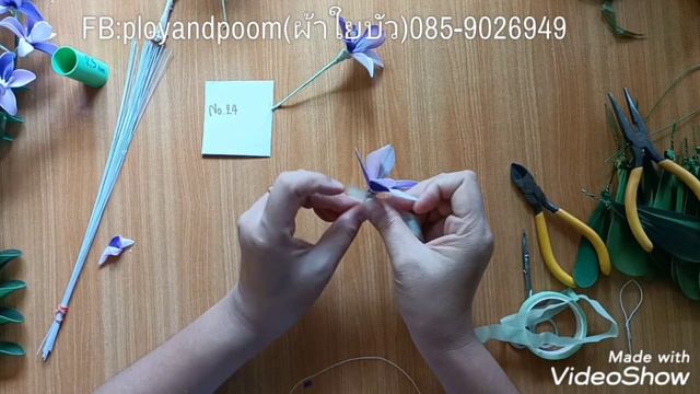 EP 207 : Orchid flower (Dendrobium) กล้วยไม้หวาย How to make nylon flower by ployandpoom смотреть онлайн
