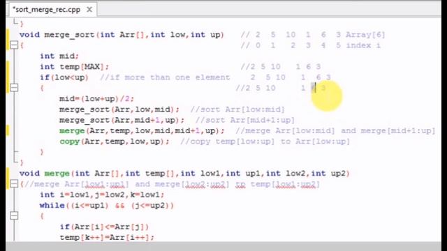 Code for Merge Sort|Top-Down Merge Sort|Merge Sort in C++|Recursive Merge sort|Merge Sort c++ code смотреть онлайн