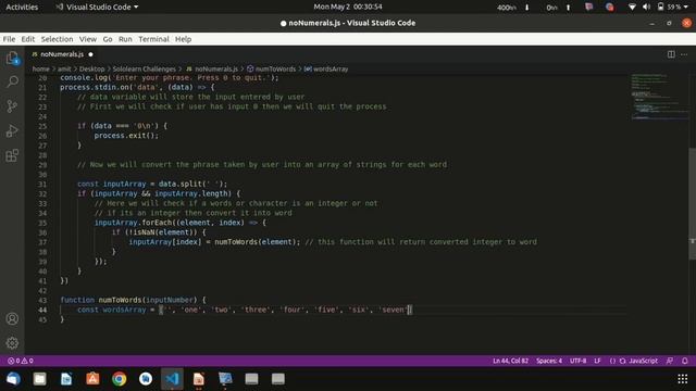 9. No Numerals - Sololearn JavaScript Coding Challenge смотреть онлайн