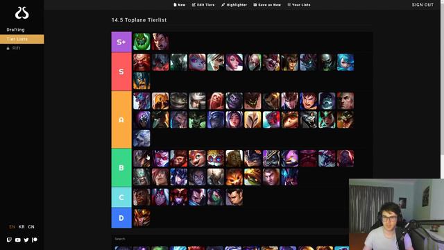 PATCH 14.5 TOPLANE TIERLIST! (LEAGUE OF LEGENDS) смотреть онлайн