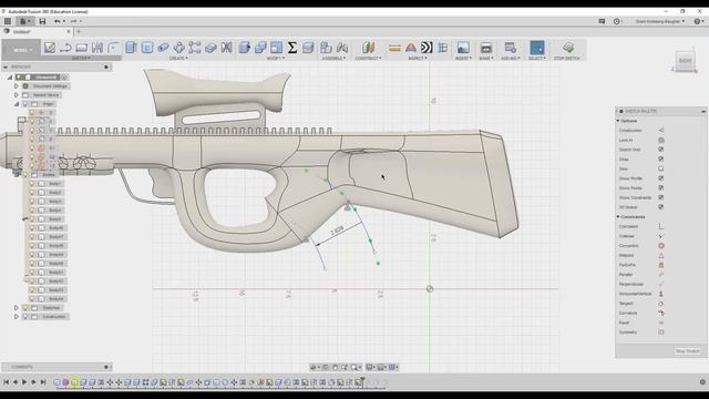 Weapon Design Speedrun 5 - Using Autodesk Fusion 360 - rifle смотреть онлайн