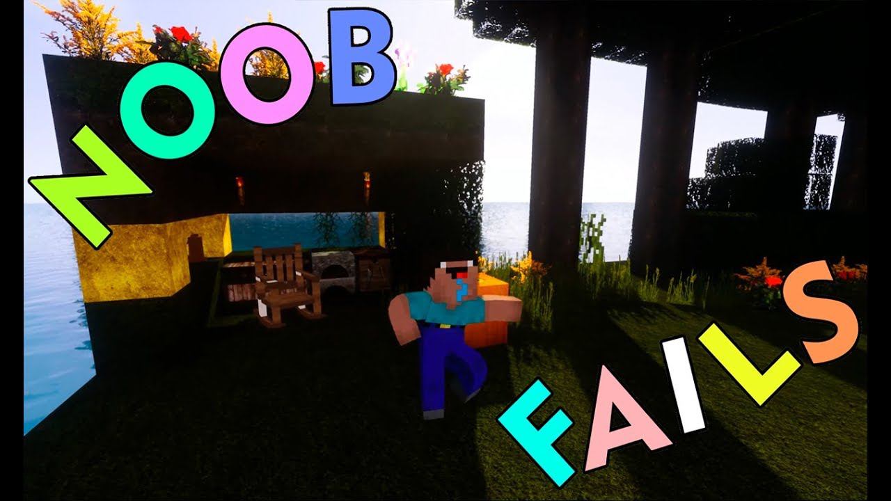 Minecraft memes: Noob fails. Funny moments of survival in Minecraft! смотреть онлайн