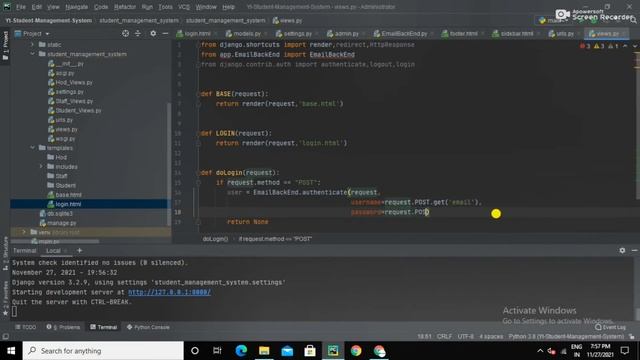 Django Login With User Authentication | Python Tutorial | Python Django | Python Django Project смотреть онлайн