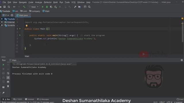 Java 02 - public static void main(String[ ] args) in Sinhala смотреть онлайн