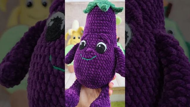 Плюшевый Баклажан ? по схеме от @goozell_toys. Мастер-класс по вязанию игрушек амигуруми крючком смотреть онлайн