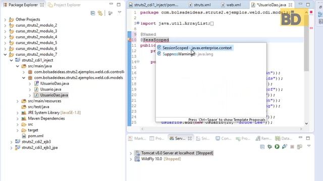 Curso Struts 2 - Módulo 7: Weld CDI смотреть онлайн