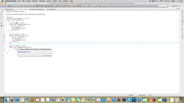 Spring Cache example смотреть онлайн
