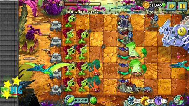 Plants vs Zombies 2 - Jurassic Marsh - Day 32 BOSS [Zombot Dinotronic Mechasaur] No Premium смотреть онлайн
