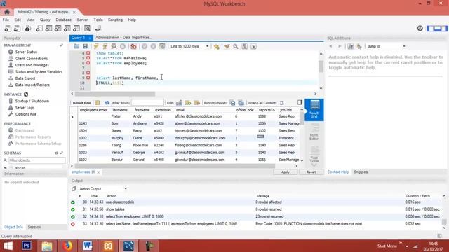 Tutorial MySQL Null Function смотреть онлайн