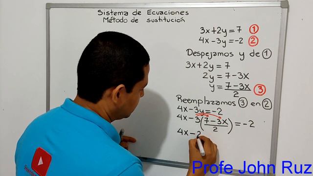 Sistema de ecuaciones, método de sustitución ejercicio 3 смотреть онлайн