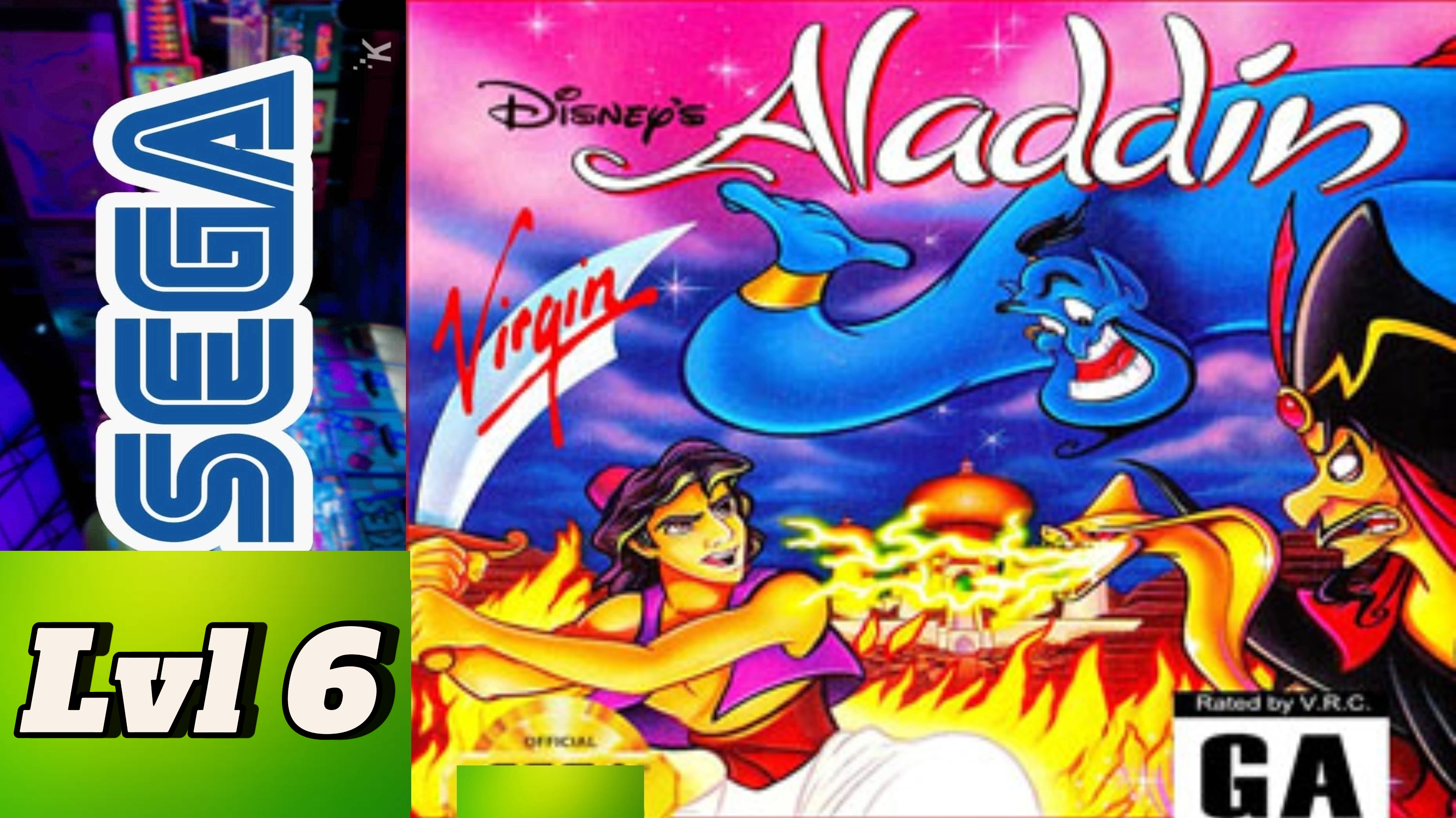 Aladdin Sega md2 Lvl6/ Аладдин Сега уровень 6-побег смотреть онлайн