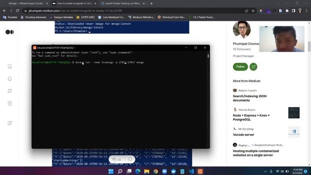 Tutorial Install & Menjalankan MongoDB menggunakan Docker Dekstop смотреть онлайн