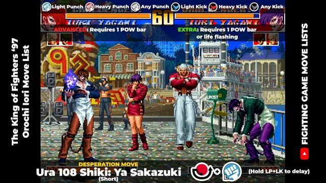 OROCHI IORI MOVE LIST - The King of Fighters '97 (KOF97) смотреть онлайн