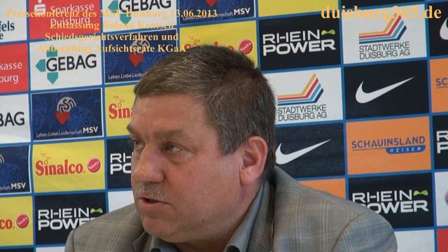PK des MSV Duisburg Entlassung Kentsch - Schiedsgericht und Abberufung Aufsichtsräte смотреть онлайн