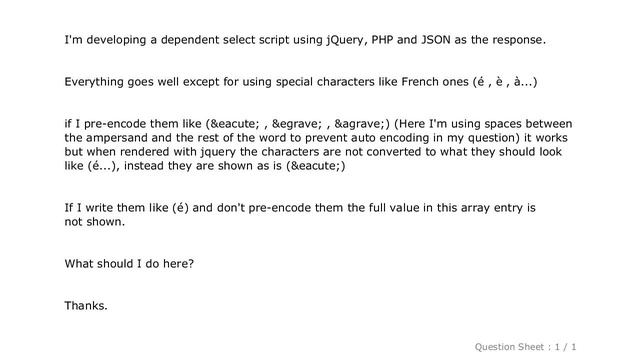 jQuery : json with special characters like Ã© смотреть онлайн