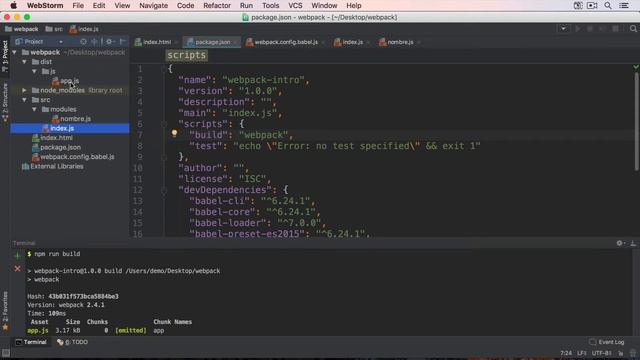 Introducción a webpack смотреть онлайн