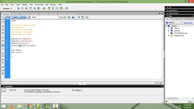 Lecture 20 array foreach menual in PHP basic in hindi urdu смотреть онлайн