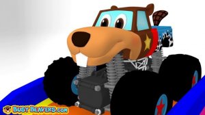 SUPER CIRCUS 3D Monster Trucks | Toy Truck Color Ball Pit | Busy Beavers Teach ABCs Colours Shapes