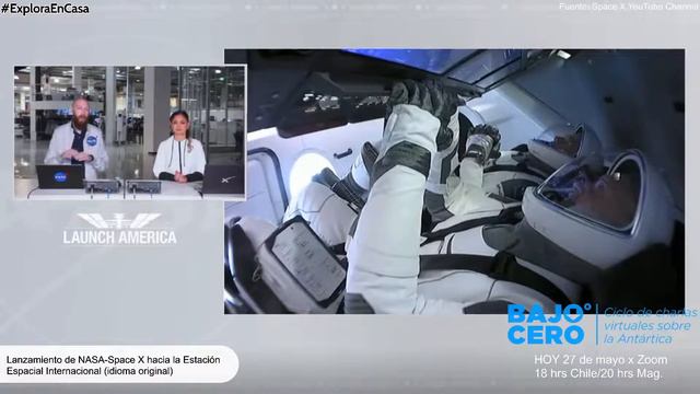Retransmisión lanzamiento NASA Space X смотреть онлайн