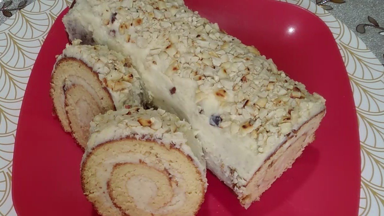 БИСКВИТНЫЙ РУЛЕТ- вкус детства, прекрасный десерт к чаю.