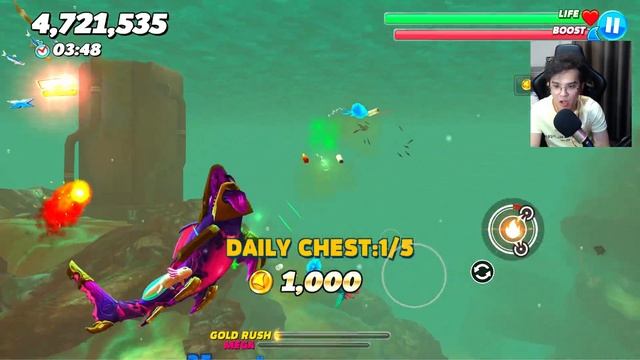 Cá Mập mới ga a Lỳ ơi game Hungry Shark World смотреть онлайн