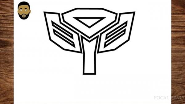 How To Draw Autobots Logo from Transformers