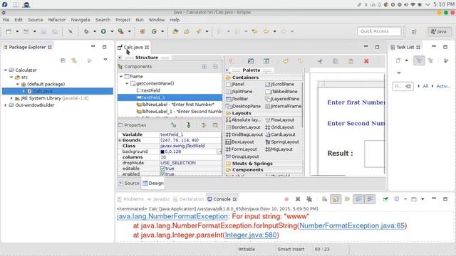 68 JAVA Swing GUI WindowBuilder смотреть онлайн