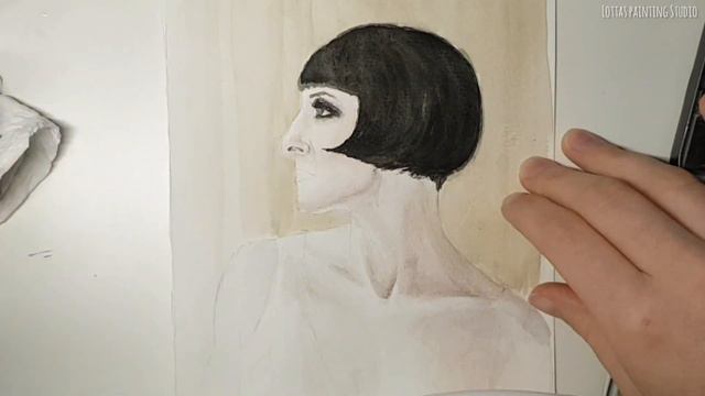 Easy watercolour portrait | Painting tutorial | #diy #portrait #watercolour #egyptologist смотреть онлайн