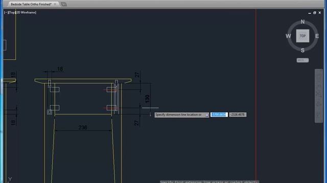 AutoCAD Dimensions - Bedside Table Tutorial 3 смотреть онлайн
