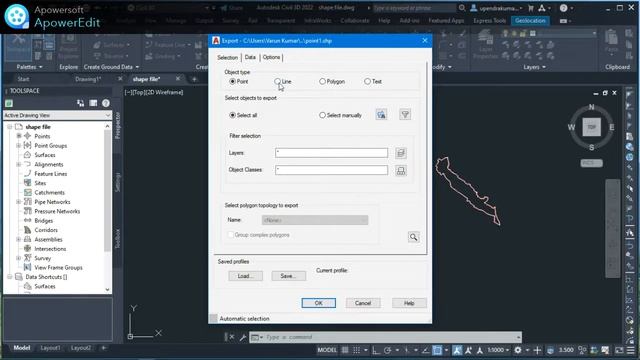 how to convert DWG file to shape and kml file in AutoCAD civil 3D смотреть онлайн