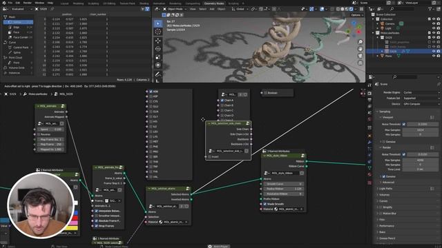 Selecting Atoms | Molecular Nodes | Geometry Nodes | Blender for Biochemists смотреть онлайн